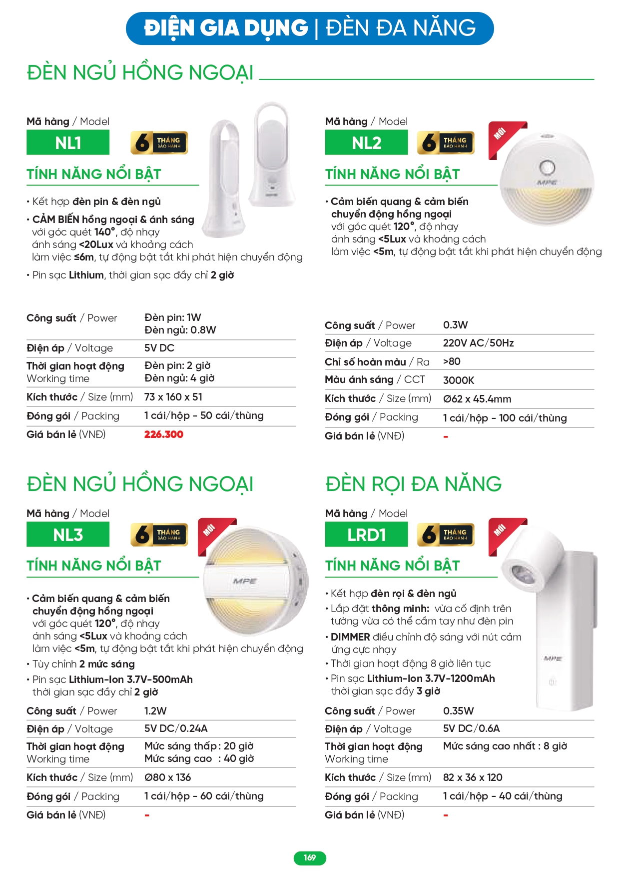 Bảng giá đèn LED MPE 2026